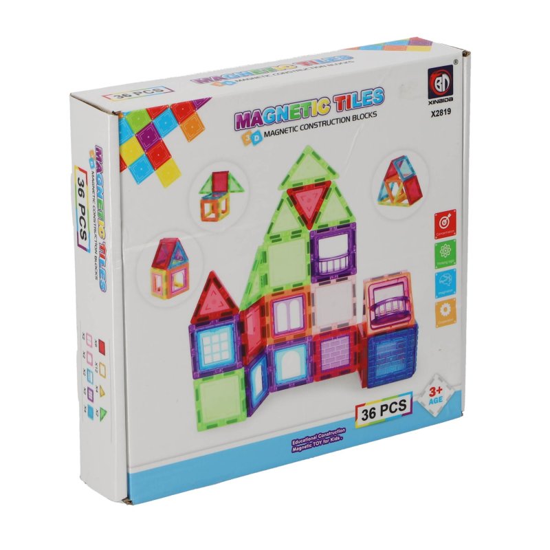 MAGNETISCHE TEGELS 36 DELIG 6,5 CM - 413 2819 - 413-2819