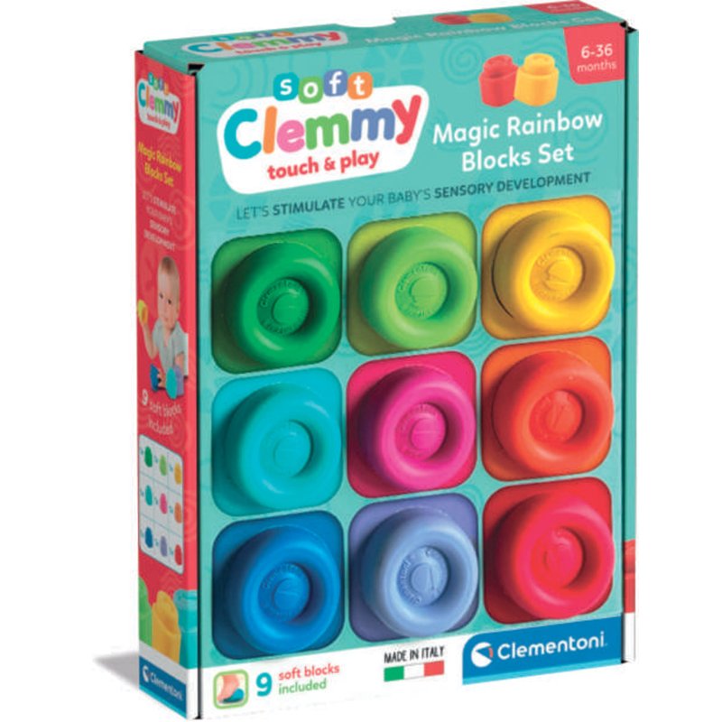 CLEMENTONI SOFT CLEMMY SET 9 BLOKKEN - 413 7604 - 413-7604