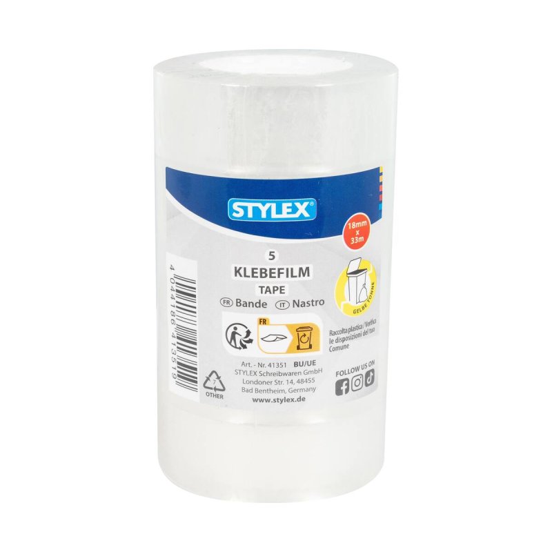 ROLLETJES PLAKBAND 5 ST 18X33 M - 41351 002 2 - 1600017