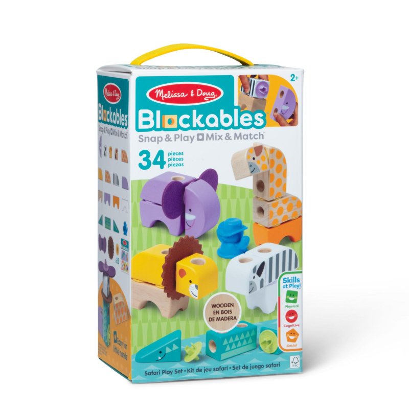 MELISSA &amp; DOUG BLOCKABLES SAFARI PLAY SE - 418 5549 - 418-5549