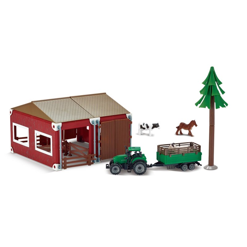BOERDERIJ MET TRACTOR EN DIEREN - 430 7422 - 430-7422