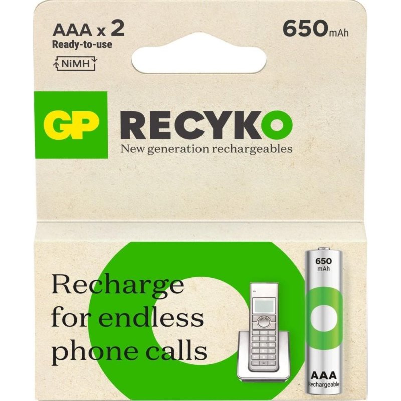 GP AAA OPL.BATTERIJ 650 MAH - 4891199212680 - *0010239190