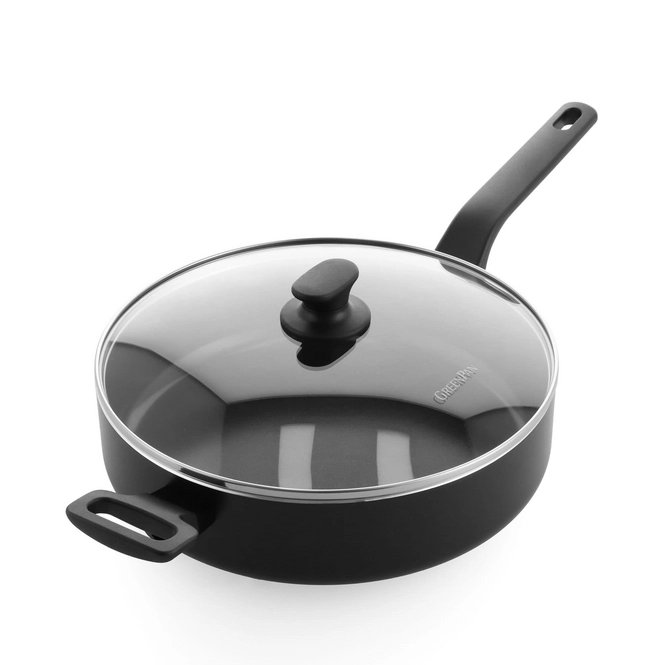 GREENPAN HAPJESPAN 28CM INDUCTIE ESSENCE - 48948710537241 greenpan hapjespan met deksel 24cm essence greenpa - *0010244220