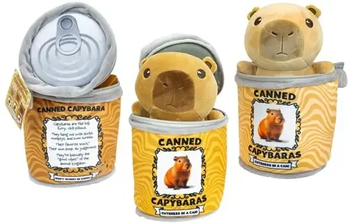 PLUCHE CAPYBARA 16,5CM IN PLUCHE BLIK 13 - 5038104495366 - 581-5366