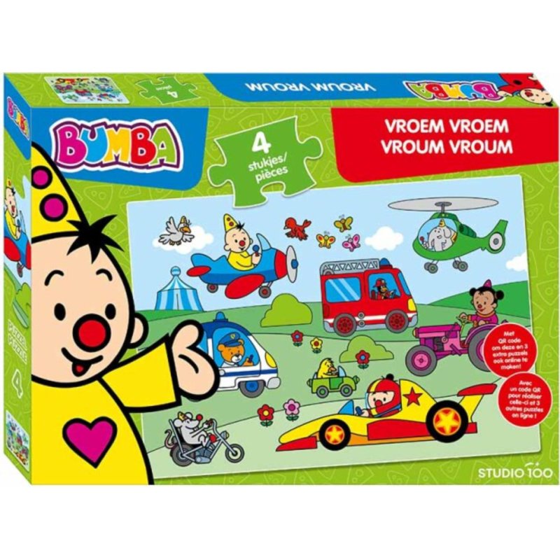 BUMBA PUZZEL VROEM VROEM 4 STUKJES - 5414233264163 - *0010262002