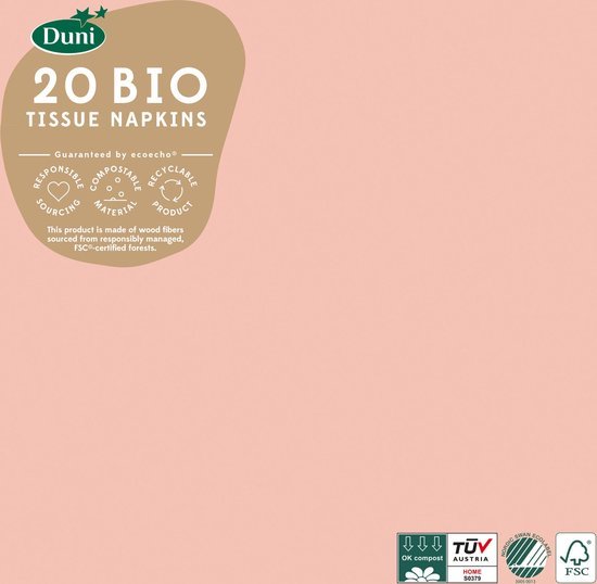 DUNI SERVET MELLOW ROSE 33X33CM - 550x538 - *0010180137