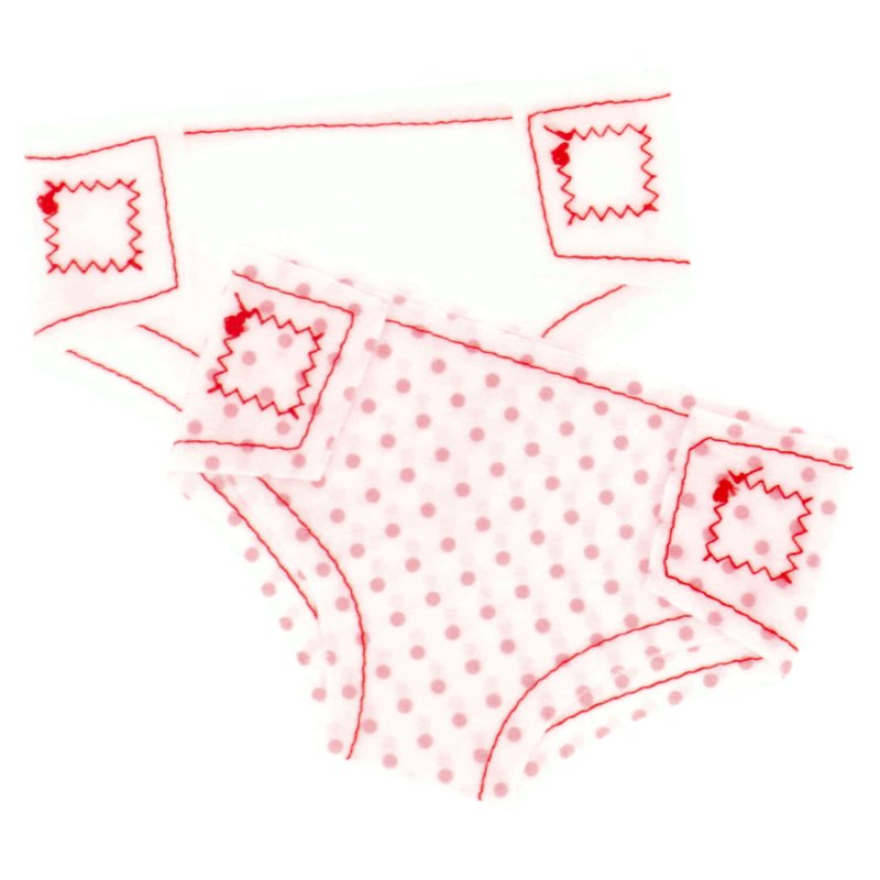 POPPENLUIERS STOF OP KAART 2 STUKS - 555 0004 - 555-0004