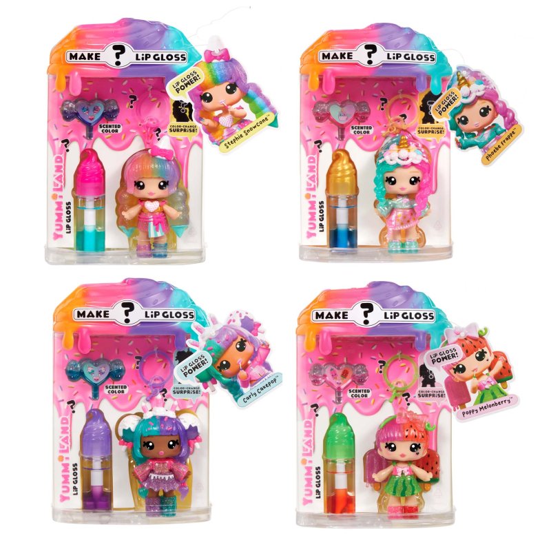 YUMMILAND LIP GLOSS DOLL MYSTERY FLAVOR - 556 6078 - 556-6078