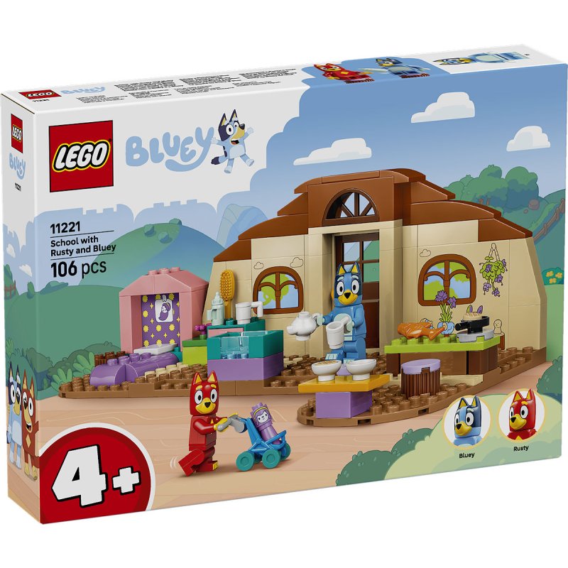 LEGO 11221 BLUEY SCHOOL MET RUSTY EN BLU - 5702018069509 - *0010262831