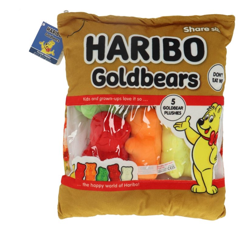 HARIBO PLUCHE IN ZAK GOUD BEREN 7X37X44C - 581 0101 - 581-0101