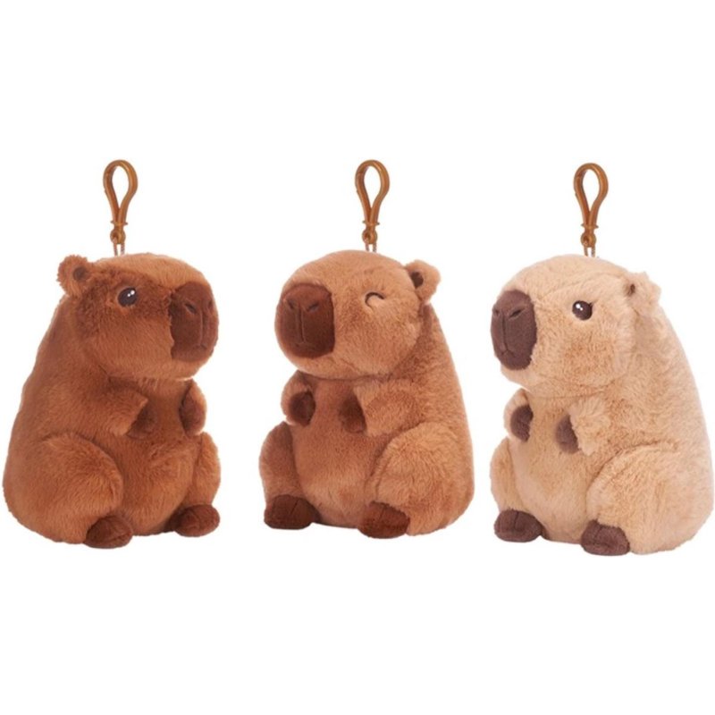 PLUCHE CAPYBARA BAG CLIP 3 ASSORTI 12 CM - 581 9464 - 581-9464