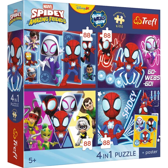 PUZZEL 4 IN 1 SPIDEY EN ZIJN VRIENDEN 4X - 5900511346961 - 603-6961