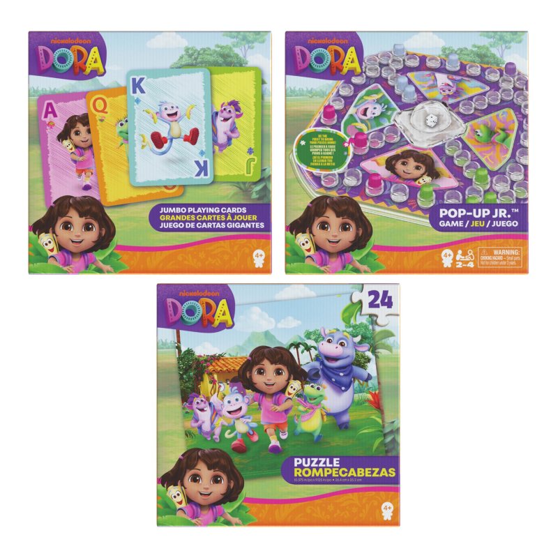 DORA SPELLEN &amp; PUZZEL PAKKET POPUP SPEL, - 601 4766 - 601-4766