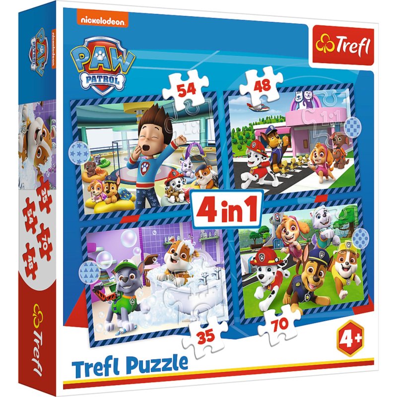 PUZZEL 4 IN 1 PAW PATROL 35+48+54+70 STU - 603 4650 - 603-4650