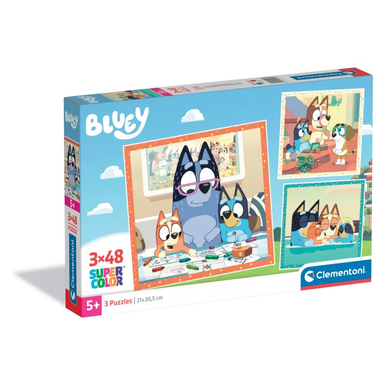 CLEMENTONI PUZZEL BLUEY 3X48 STUKJES - 603 5003 - 603-5003