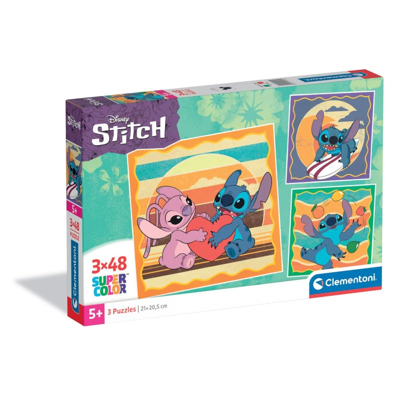 CLEMENTONI PUZZEL 3X48 STUKJES STITCH DI - 603 5062 - 603-5062