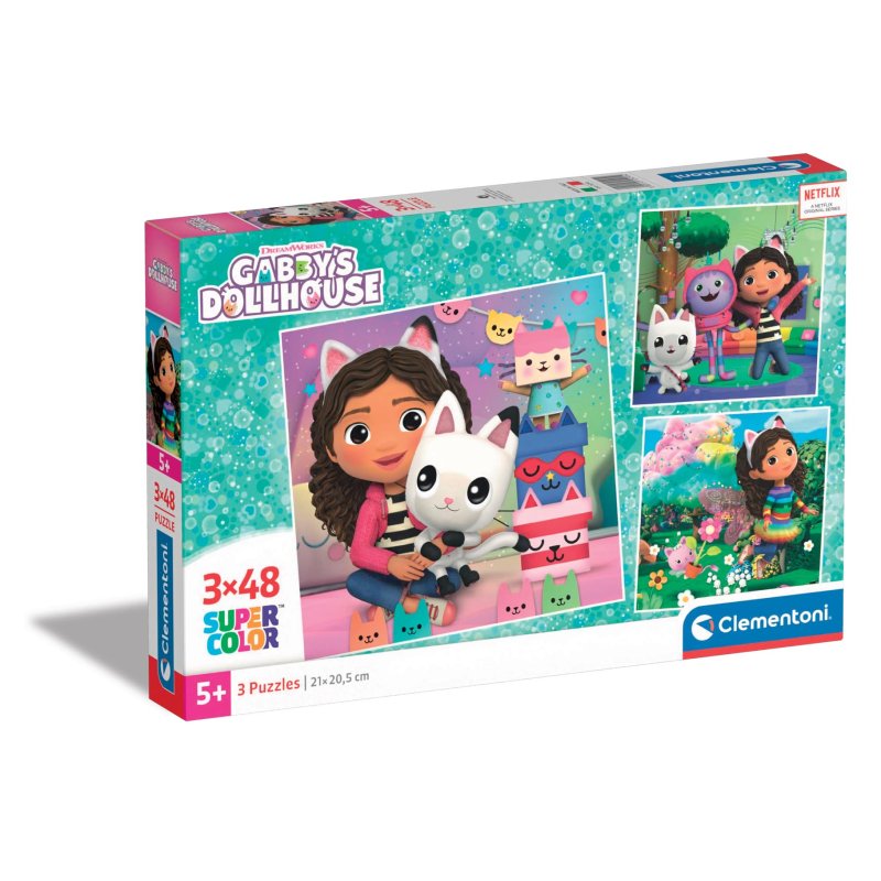 GABBY'S DOLLHOUSE PUZZEL 3 X 48 STUKJES - 603 5295 - 603-5295