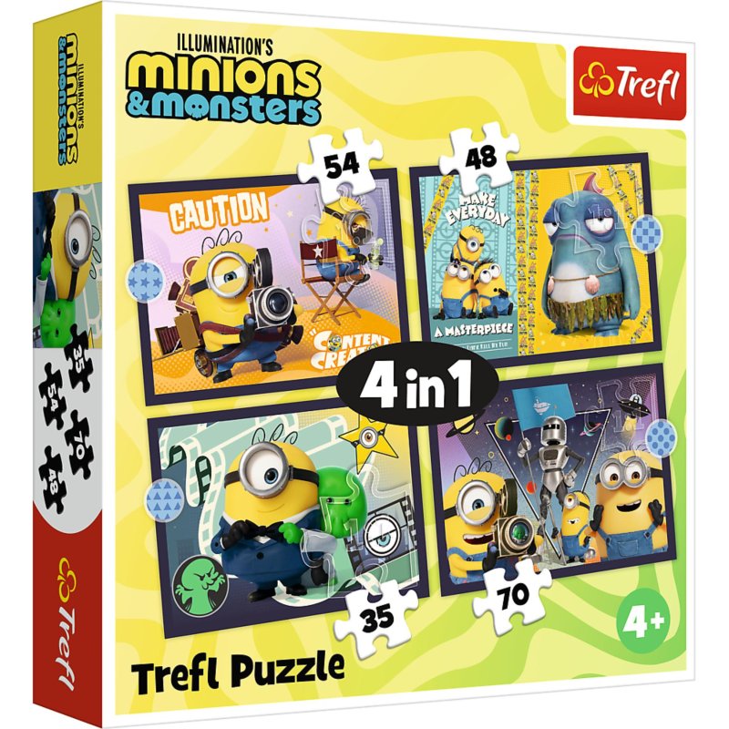 PUZZEL 4 IN 1 THE MINIONS 3 12-15-20-24 - 603 6985 - 603-6985