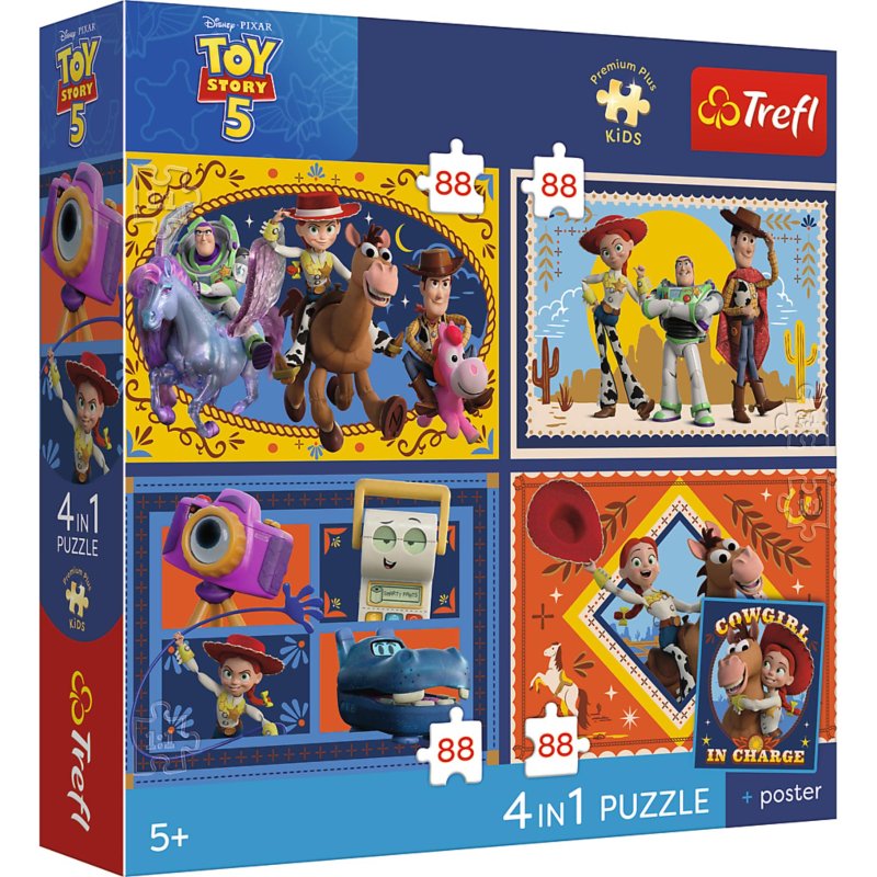 PUZZEL 4 IN 1 TOY STORY 5 4X88 - 603 7012 - 603-7012