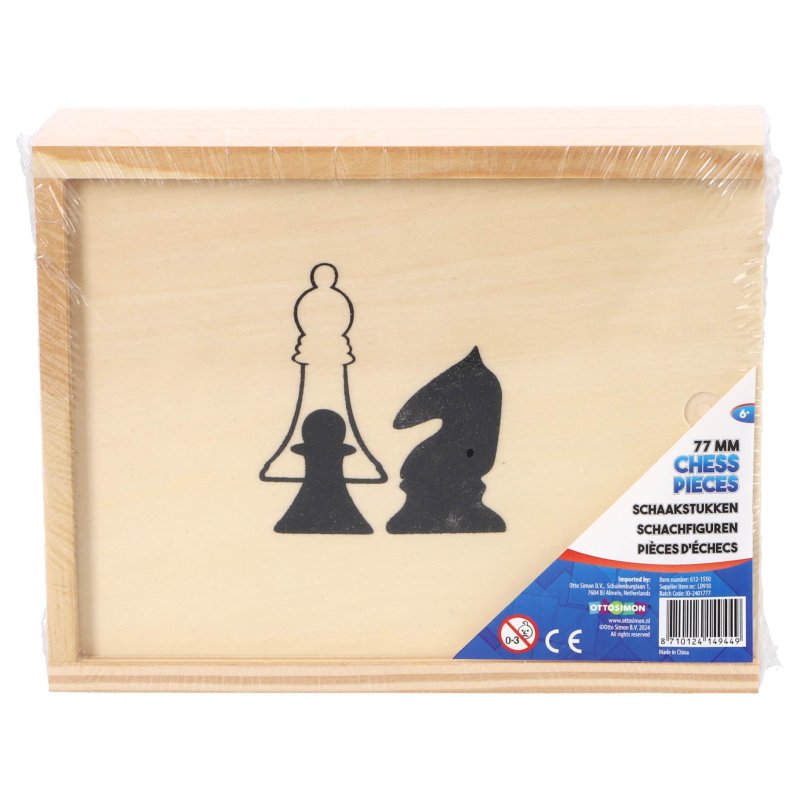 SCHAAKSTUKKEN IN KISTJE 19 X 15,5 CM - 612 1550 - 612-1550