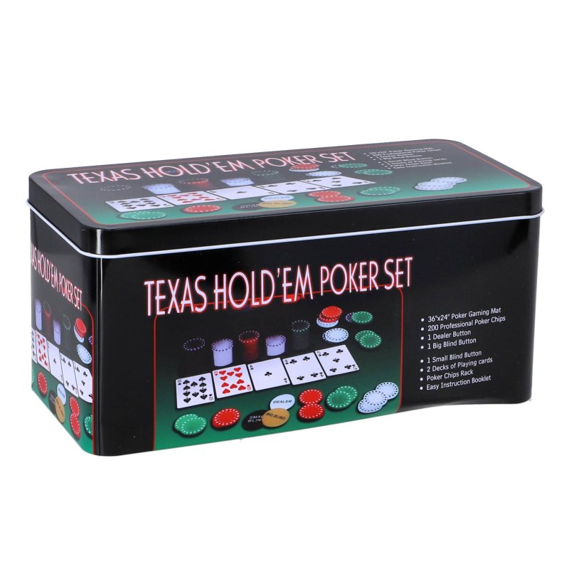 POKERSET IN BLIK 200 DELIG - 625 0218 - 625-0218