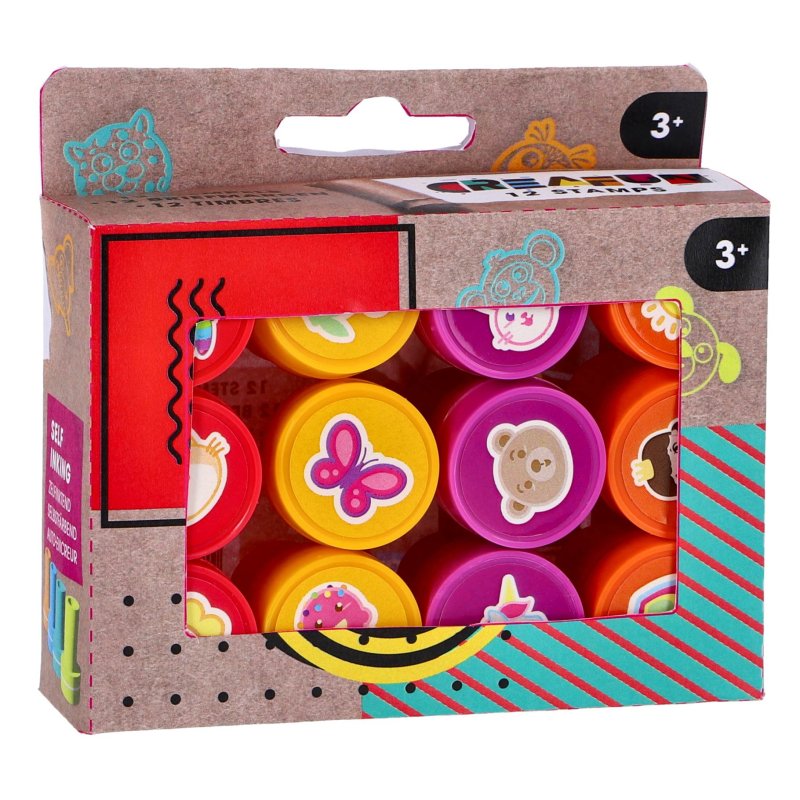 CREAFUN STEMPELS 12 STUKS INCLUSIEF INKT - 631 0086 - 631-0086