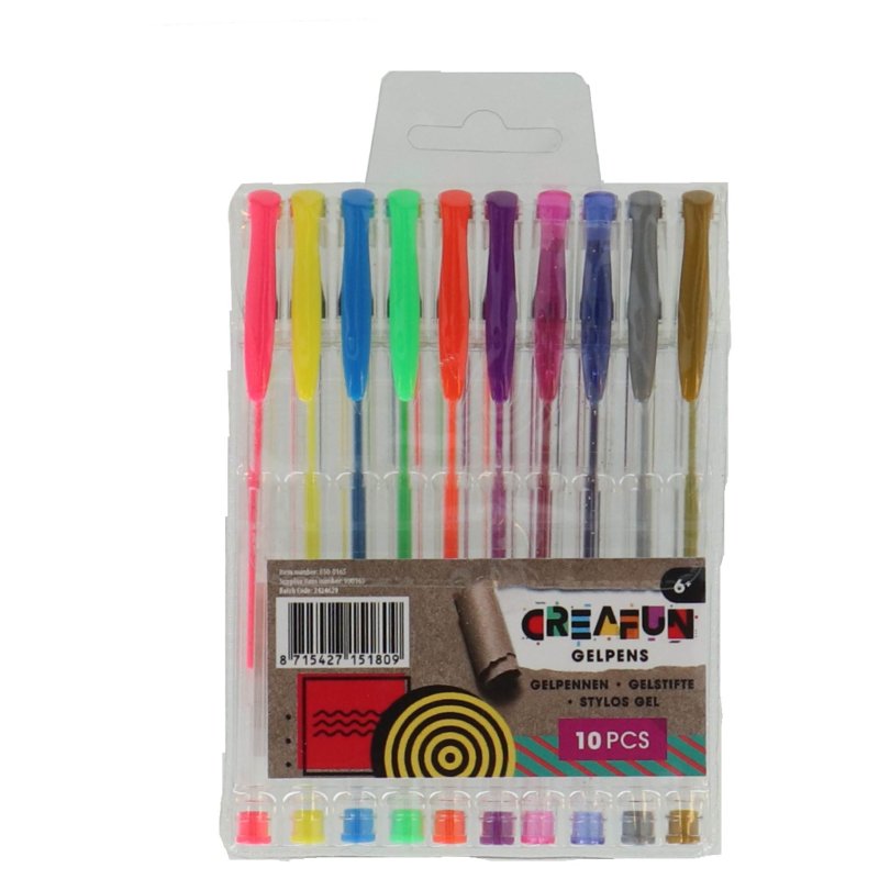 CREAFUN GELPENNEN NEON GLITTER METALLIC - 650 0165 - 650-0165