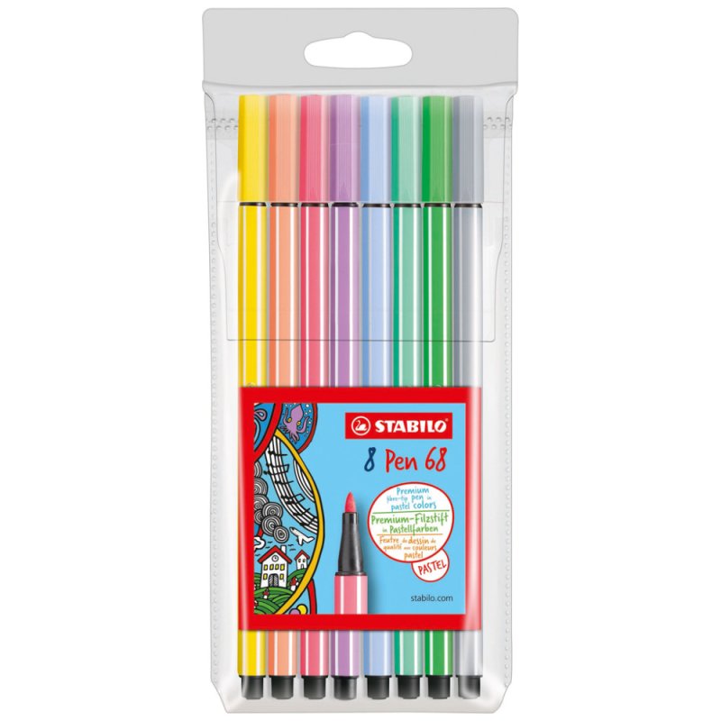 STABILO PEN 68 ETUI 8 STUKS - 650 0688 1 - 650-0688