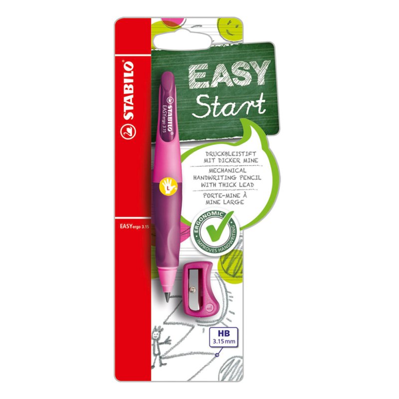 STABILO EASY ERGO LINKS ROZE/PAARS - 650 6864 1 - 650-6864