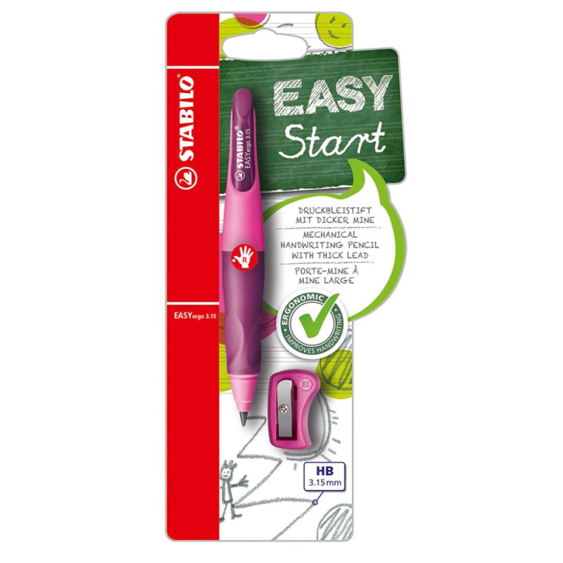 STABILO EASY ERGO RECHTS ROZE/PAARS - 650 6870 1 - 650-6870