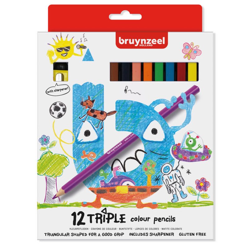 KLEURPOTLODEN TRIPLE BRUYNZEEL 12 STUKS - 651 1012 - 651-1012