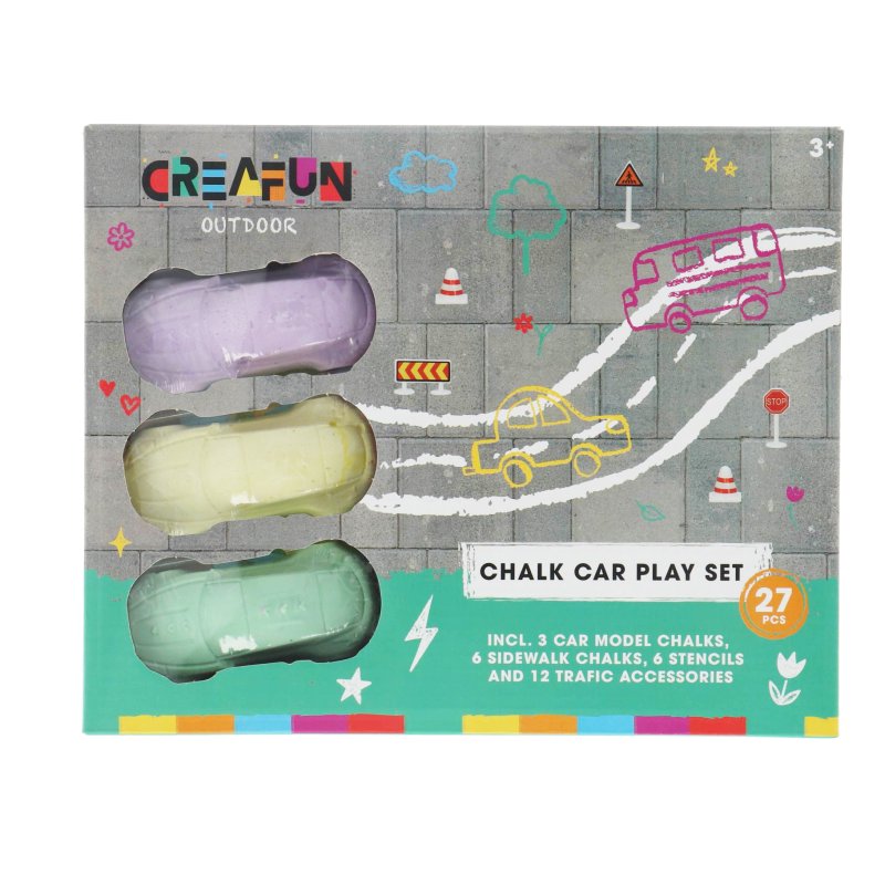CREAFUN STOEPKRIJT AUTOS WEGENSET 27DLG - 653 1204 - 653-1204