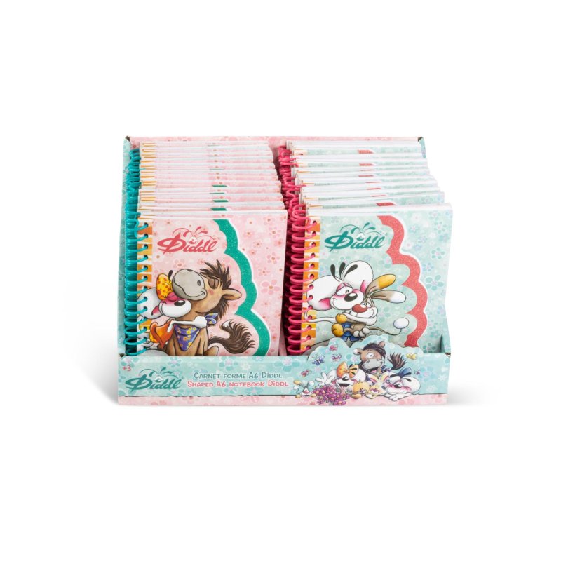 DIDDL NOTITIEBOEK SHAPED COVER 2 ASST - 655 0144 - 655-0144