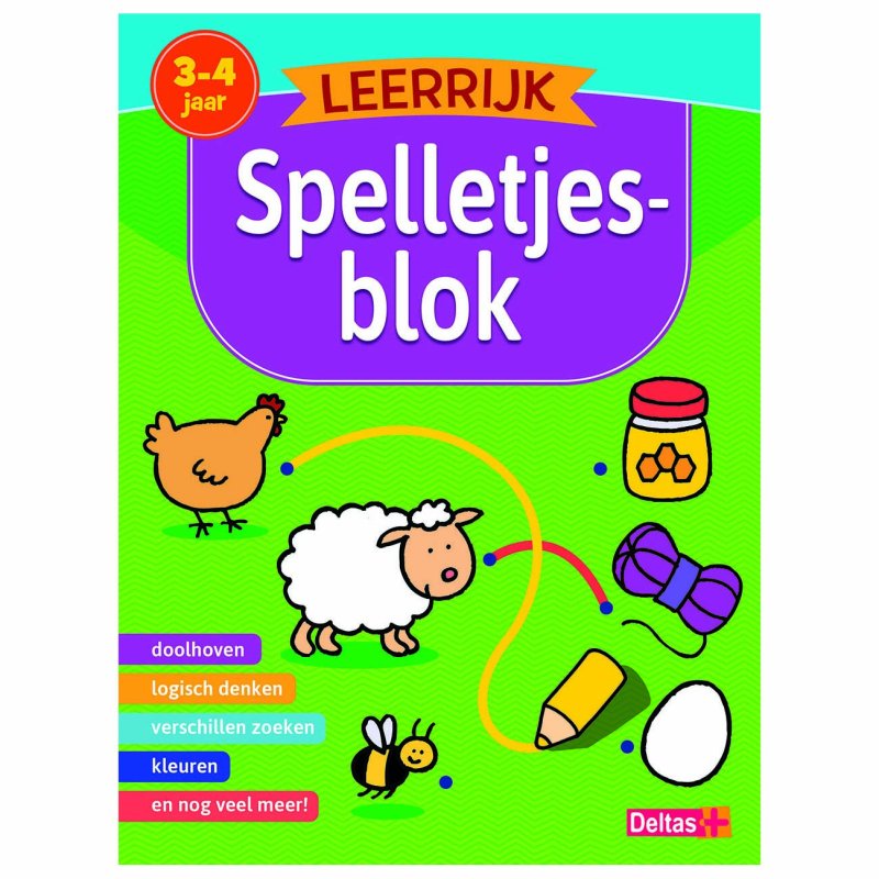 LEERRIJK SPELLETJESBLOK 3-4 JAAR - 655 2910 - 655-2910
