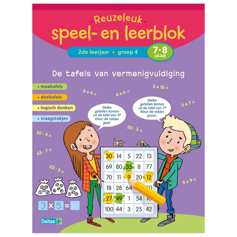 SPEELLEERBLOK TAFELS VERMENIGVULDIG 7-8 - 655 3009 - 655-3009