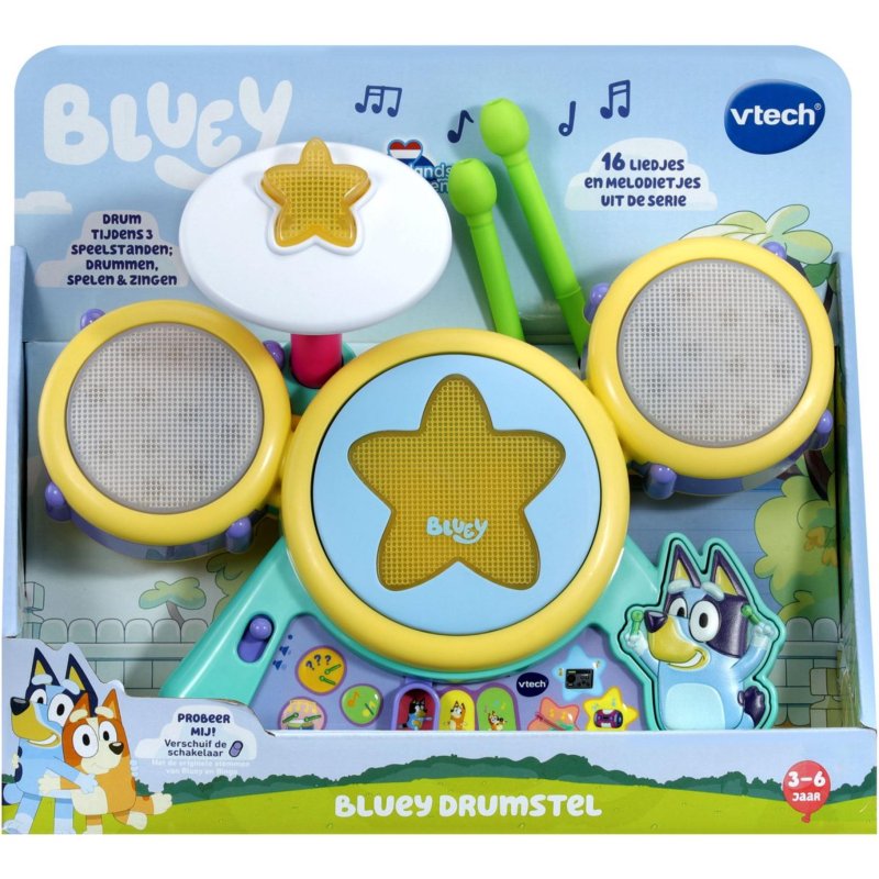 PREMIUM COLLECTIE VTECH BLUEY BLUEY DRUM - 687 3423 - 687-3423