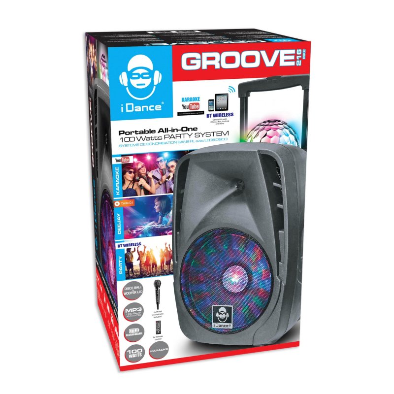 IDANCE BOOMBOX MET LICHT EN WIELEN - 690 0705 - 690-0705