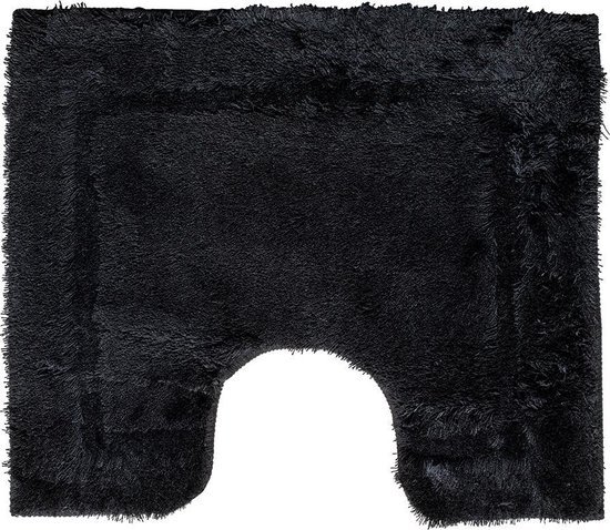 TOILETMAT 50X60 CM ACRYL ZWART UNI 3891 - 6928197571230 - 64-4