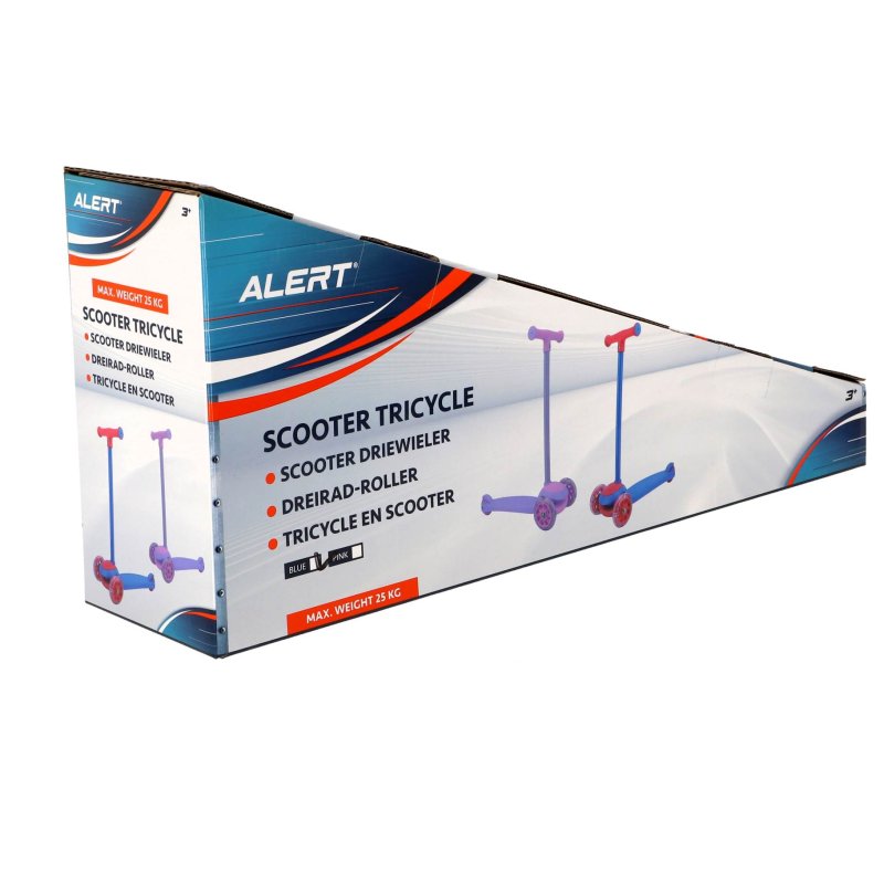 ALERT STEP SCOOTER DRIEWIELER BLAUW/ROOD - 701 0304 - 701-0304