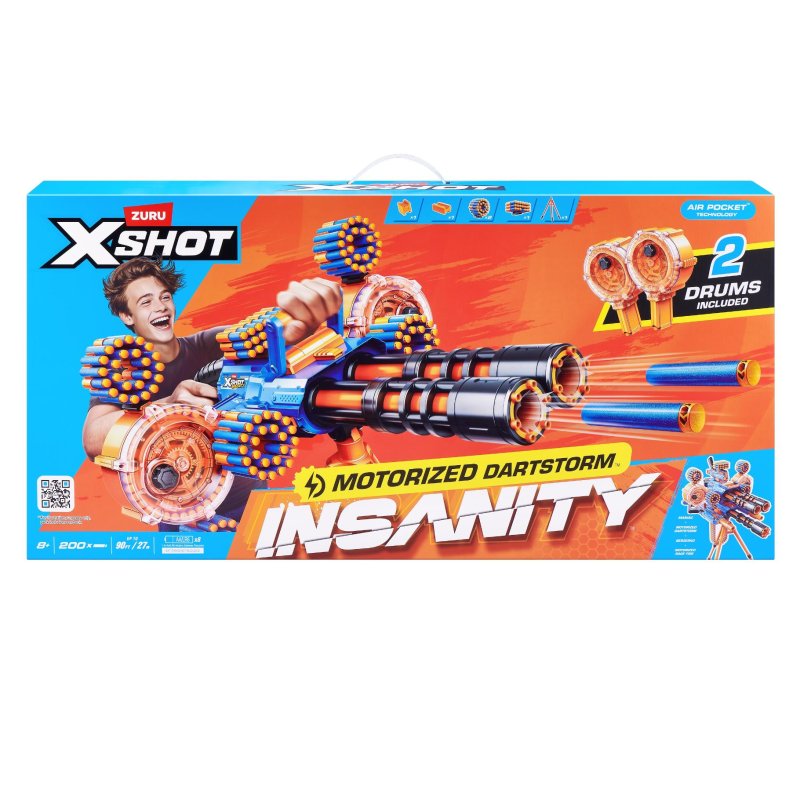 ZURU X-SHOT INSANITY MOTORIZED DARTSTORM - 721 8576 - 721-8576