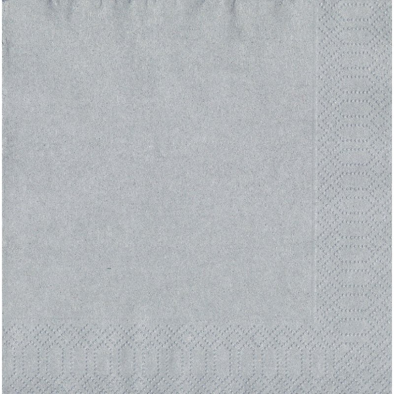 DUNI SERVETTEN ZILVER 33X33CM 20ST - 7321011058051 - 0057630