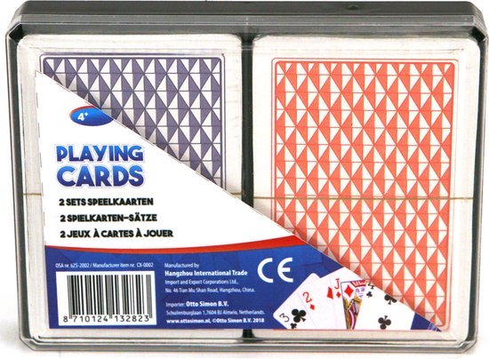 SPEELKAARTEN IN DOOS 2 SETS - 75 2 - 625-2002