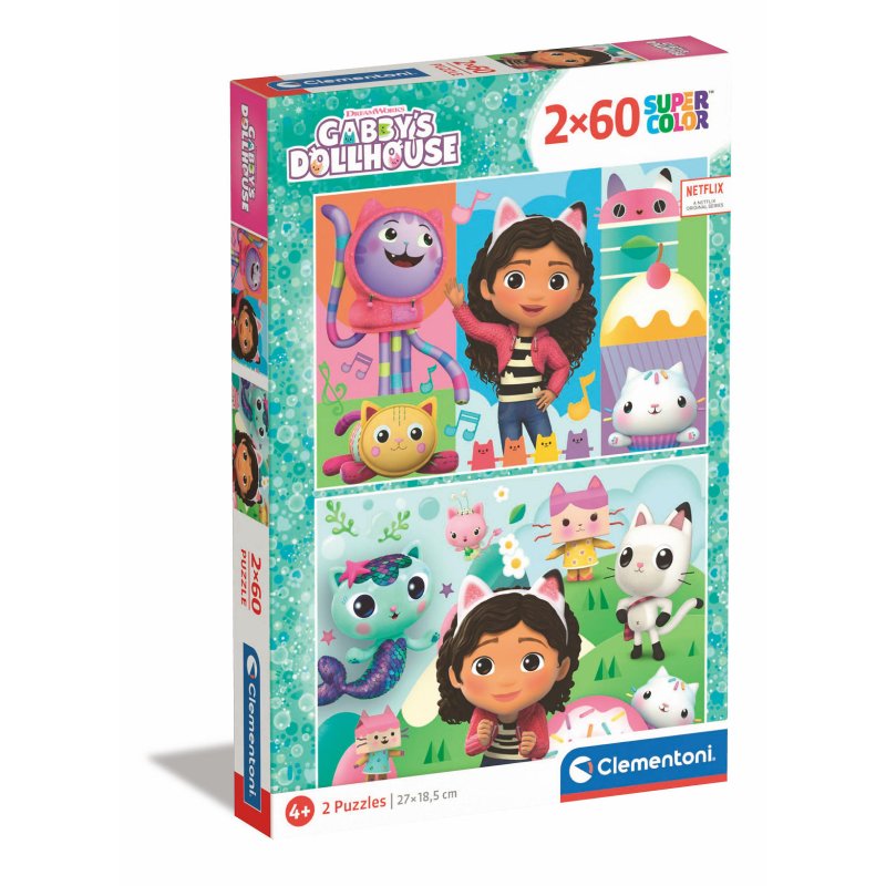 CLEMENTONI PUZZEL 2X60 STUKJES GABBY&acute;S D - 8005125248049 - *0010234336