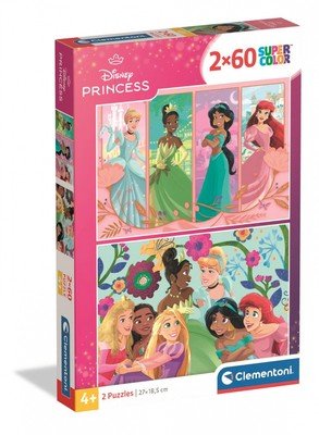 PUZZEL DISNEY PRINCESS 2X60 STUKJES - 8005125248247 - 603-8247