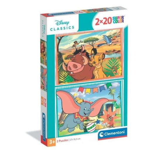PUZZEL DISNEY CLASSIC 2X20 STUKJES - 8005125248377 - 603-8377