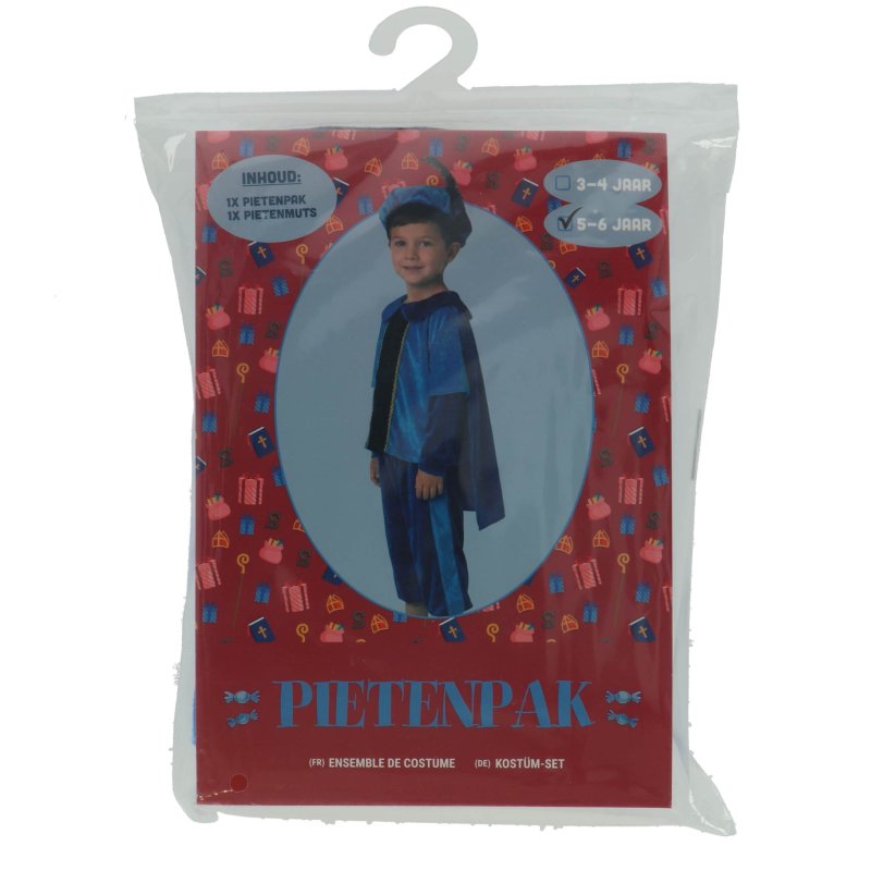 PIETENPAK BLAUW CAPE 110-116 CM - 810 9511 - 810-9511