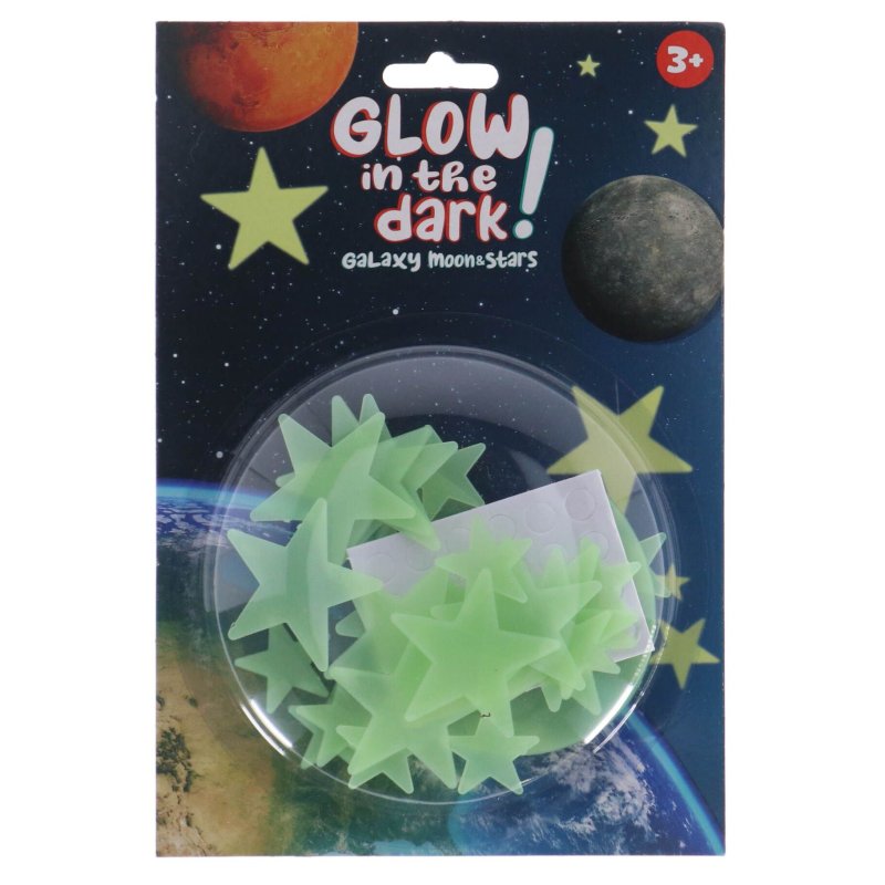 GLOW IN THE DARK STERREN EN MAAN STICKER - 861 2240 - 861-2240