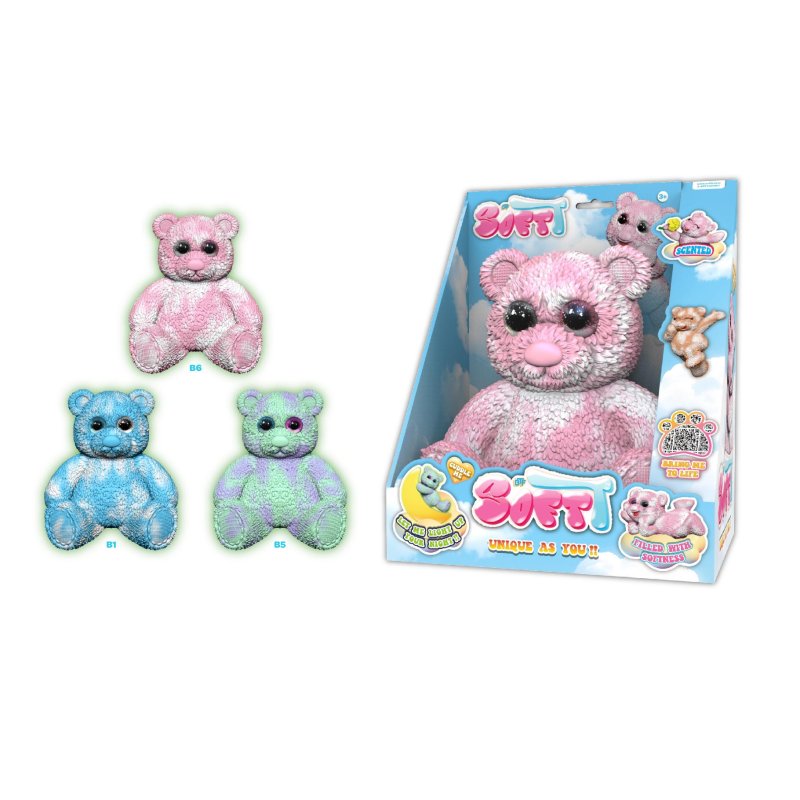 SOFT BEAR 28 CM DELUXE 3 ASSORTI - 861 3738 - 861-3738