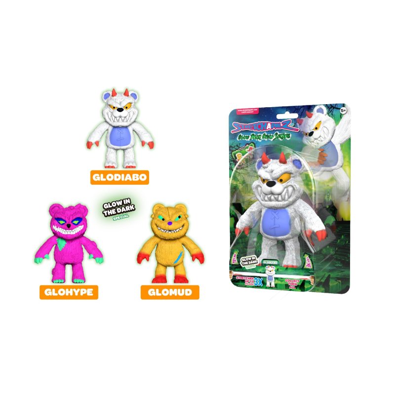 STRETCHAPALZ GLOW BEAR GANG 14 CM 3 ASSO - 861 7631 - 861-7631
