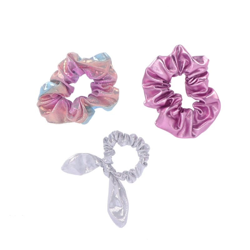SCRUNCHIE SET ROZE-ZILVER 3 STUKS - 867 3944 - 867-3944